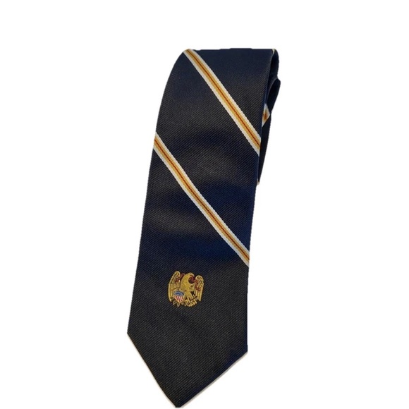 unbranded Other - Vtg 1988 Smithsonian Centennial Eagle Necktie Navy Patriotic Mens Tie 54”